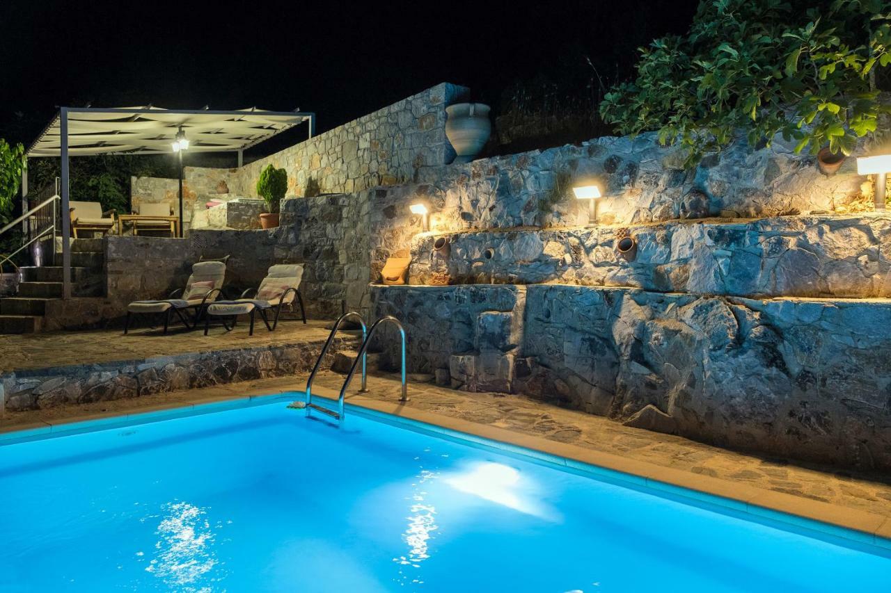 Stone Built Villa Galatia, Poolside & Perfect View Karés Exterior foto